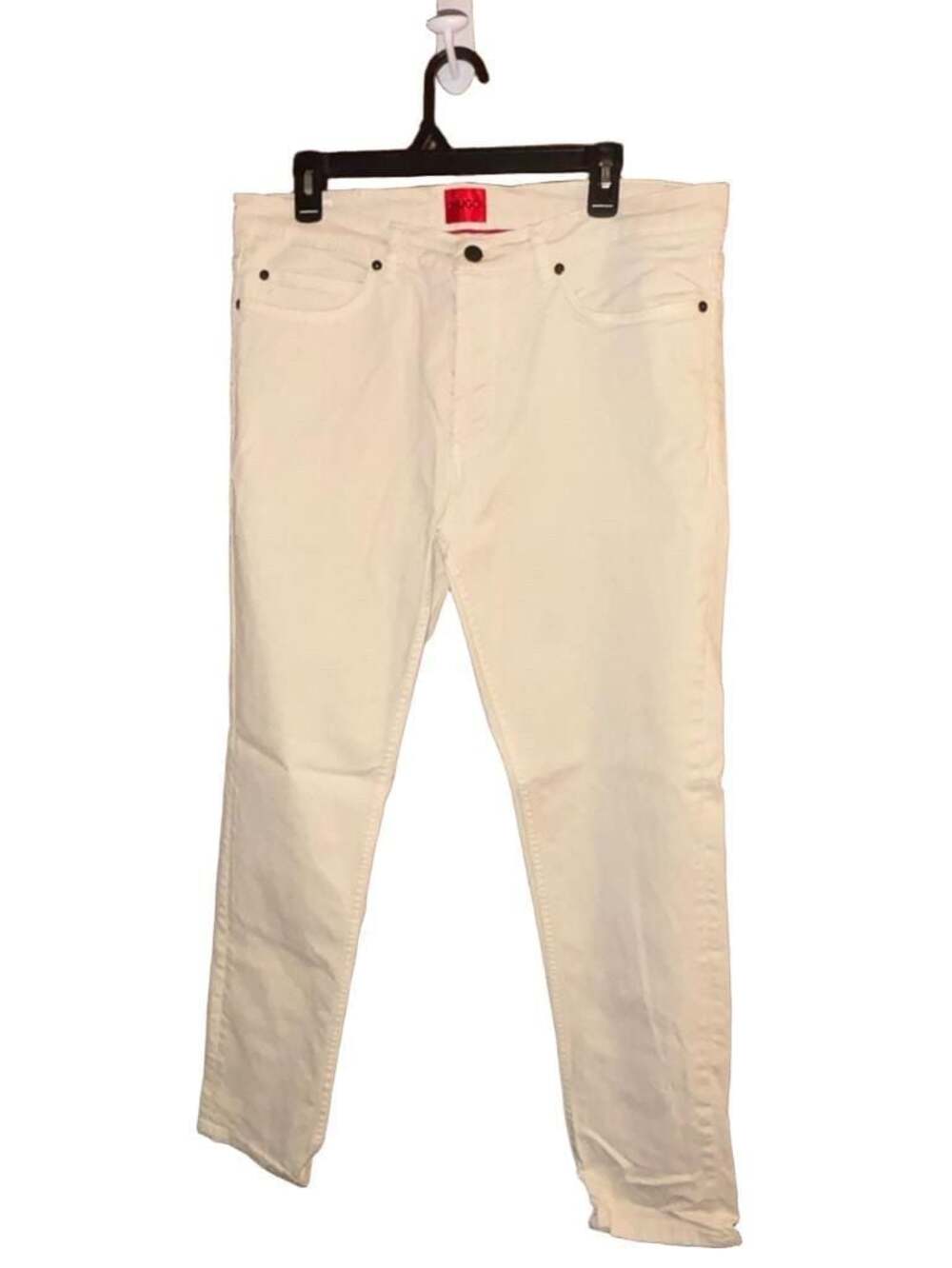 HUGO Men's Off White Jeans Slim Fit Size 34x32